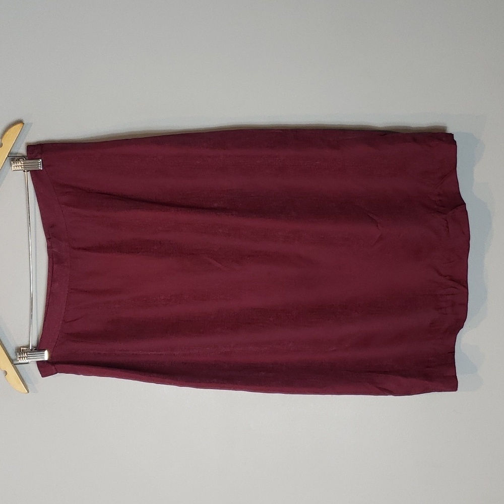 Adrianna Papell Burgundy Silk skirt 12 Midi Holiday Vintage Classic,has stretch
